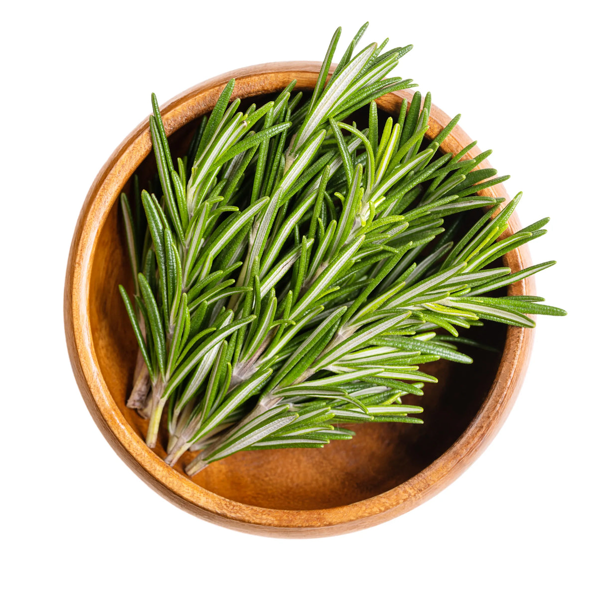 Fresh rosemary sprigs used in hair care