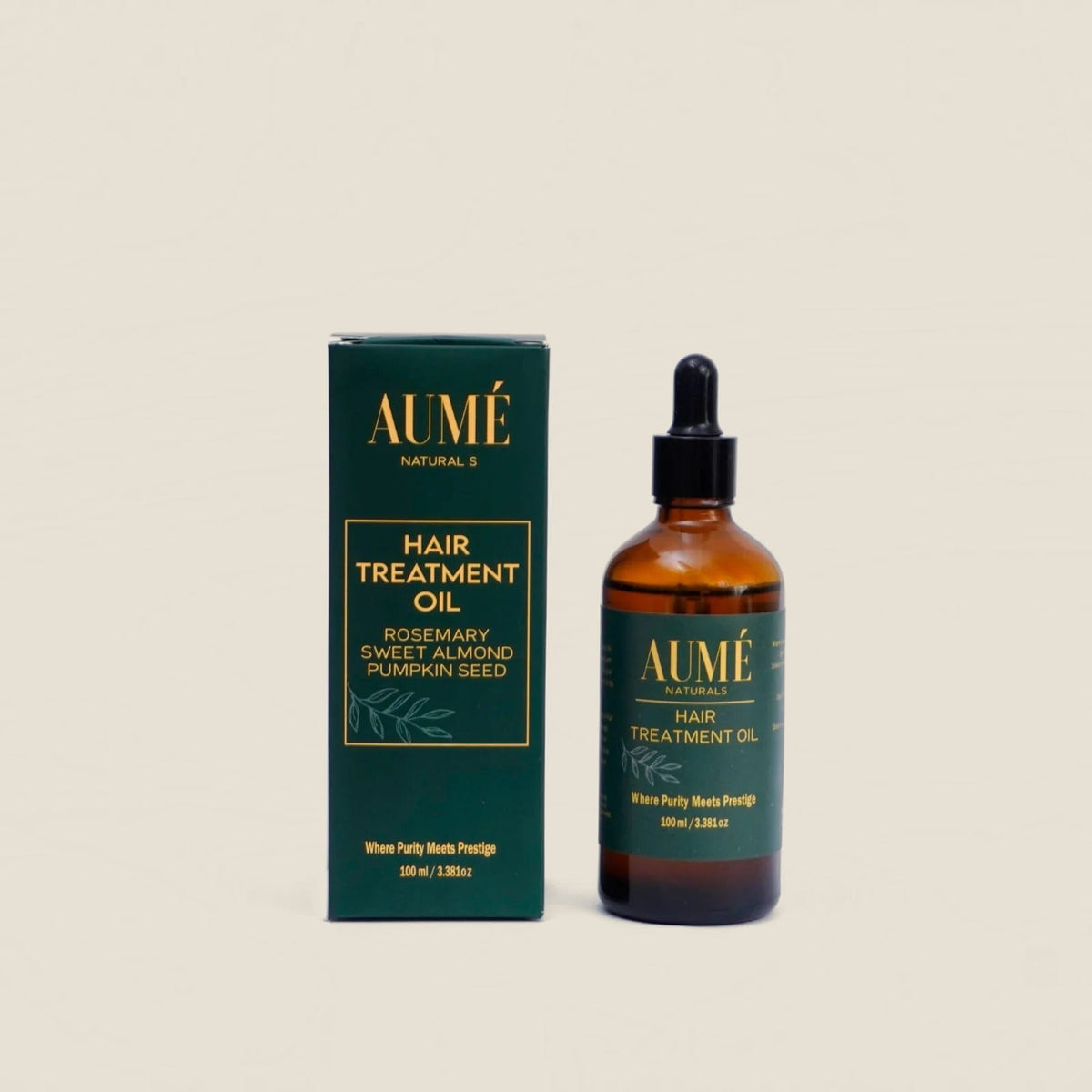 AUMÉ Hair Treatment Oil bottle and box